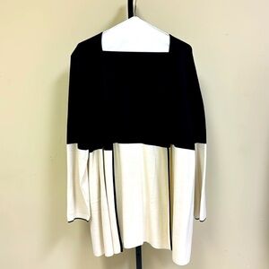 Plus size Talbots black&cream colored cardigan